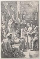 KG 02187
<br/>
Christus voor Caiaphas
<br/>
<em>Goltzius, Hendrick (1558-1617)</em>